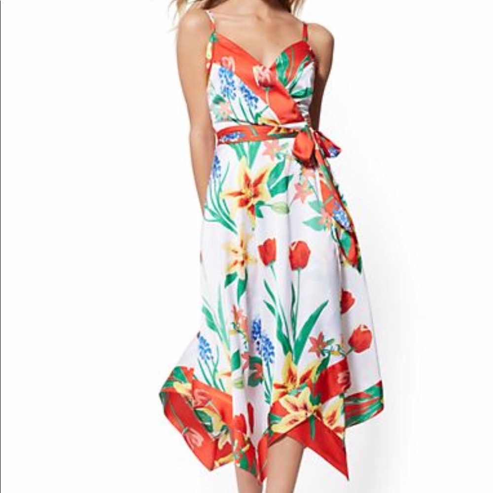 NWT Floral Wrap Dress